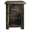 Lima Live Edge 25 Inch Nightstand with Iron