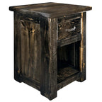 Lima Live Edge 25 Inch Nightstand with Iron