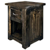 Lima Live Edge 25 Inch Nightstand with Iron