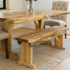 Lima Live Edge 45 Inch Bench - Clear Lacquer