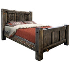 Lima Live Edge Bed with Jacobean Stain