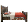 Lima Live Edge Bed with Jacobean Stain