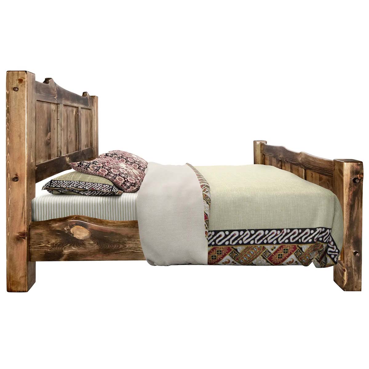 Lima Live Edge Bed with Provincial Stain