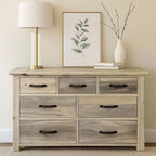 Lima Sawn 7 Drawer Dresser with Iron