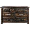 Lima Sawn 7 Drawer Dresser with Iron