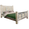 Lima Sawn Bed with Iron & Clear Lacquer