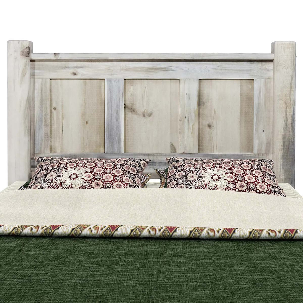 Lima Sawn Bed with Iron & Clear Lacquer