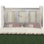 Lima Sawn Bed with Iron & Clear Lacquer