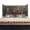 Lima Sawn Bed with Iron & Jacobean Stain