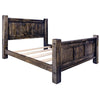 Lima Sawn Bed with Iron & Jacobean Stain