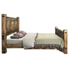 Lima Sawn Bed with Iron & Provincial Stain