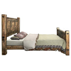 Lima Sawn Bed with Iron & Provincial Stain