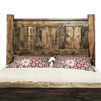 Lima Sawn Bed with Iron & Provincial Stain