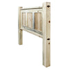 Lima Sawn Headboard with Iron & Clear Lacquer