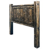 Lima Sawn Headboard with Iron & Jacobean Stain