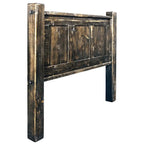 Lima Sawn Headboard with Iron & Jacobean Stain