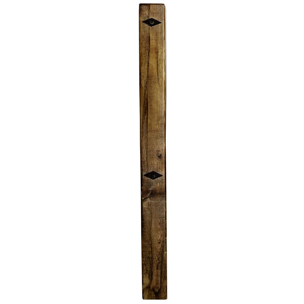 Lima Sawn Headboard with Iron & Provincial Stain