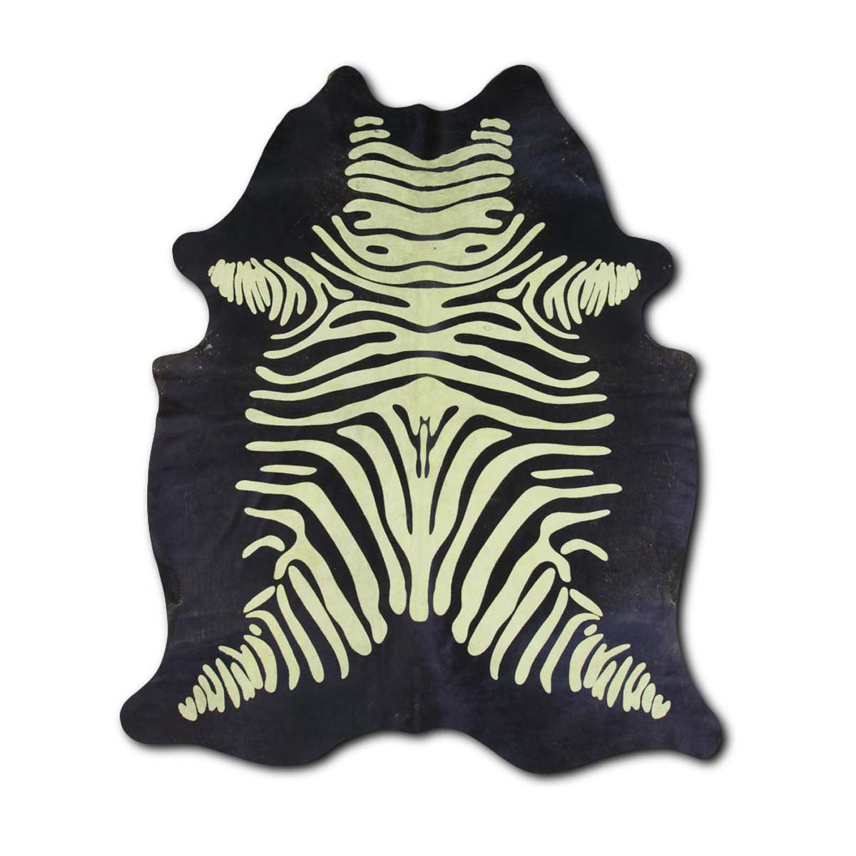 Lime Zebra Cowhide Rugs