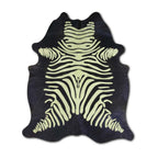 Lime Zebra Cowhide Rugs