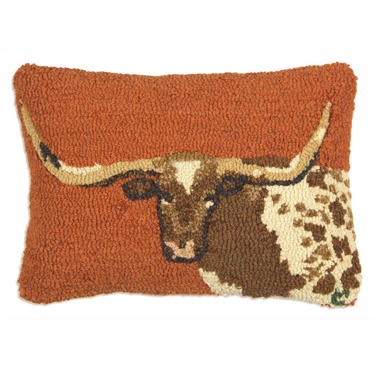 Longhorn Hooked Wool Pillows