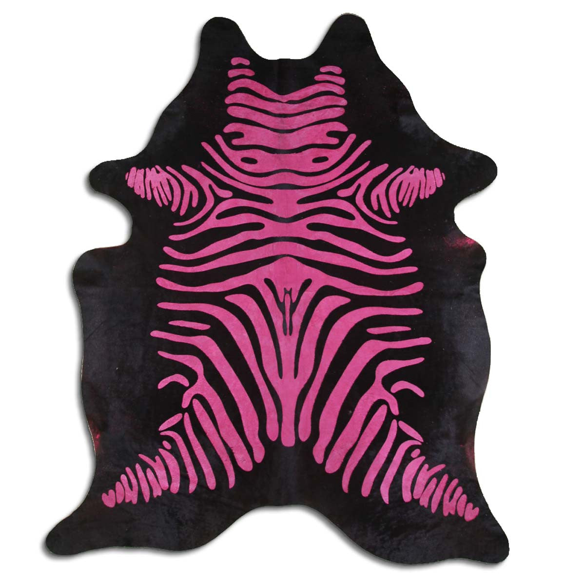 Magenta Zebra Cowhide Rugs