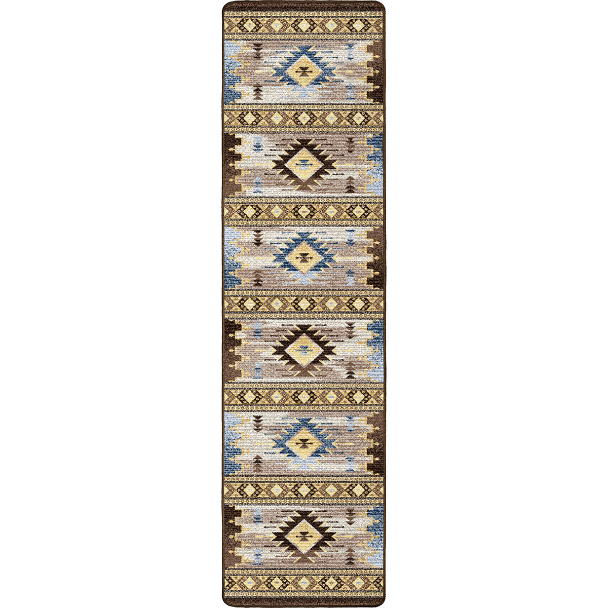 Sunset Path Blue Rug - 2 x 8