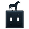 Wrought Iron Horse Double Switch Cover - OUT OF STOCK UNTIL 07/18/2026
