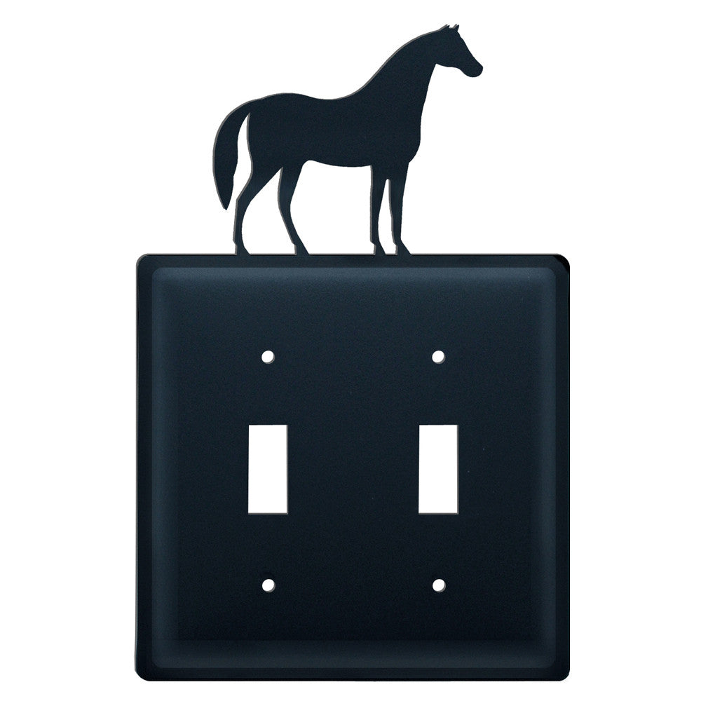 Wrought Iron Horse Double Switch Cover - OUT OF STOCK UNTIL 07/18/2026