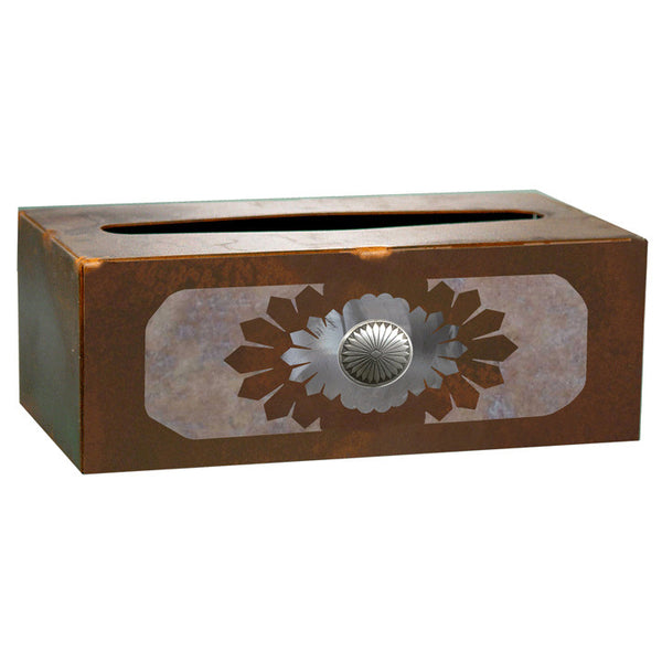 Sunburst Concho Rectangle Tissue Box Cover
