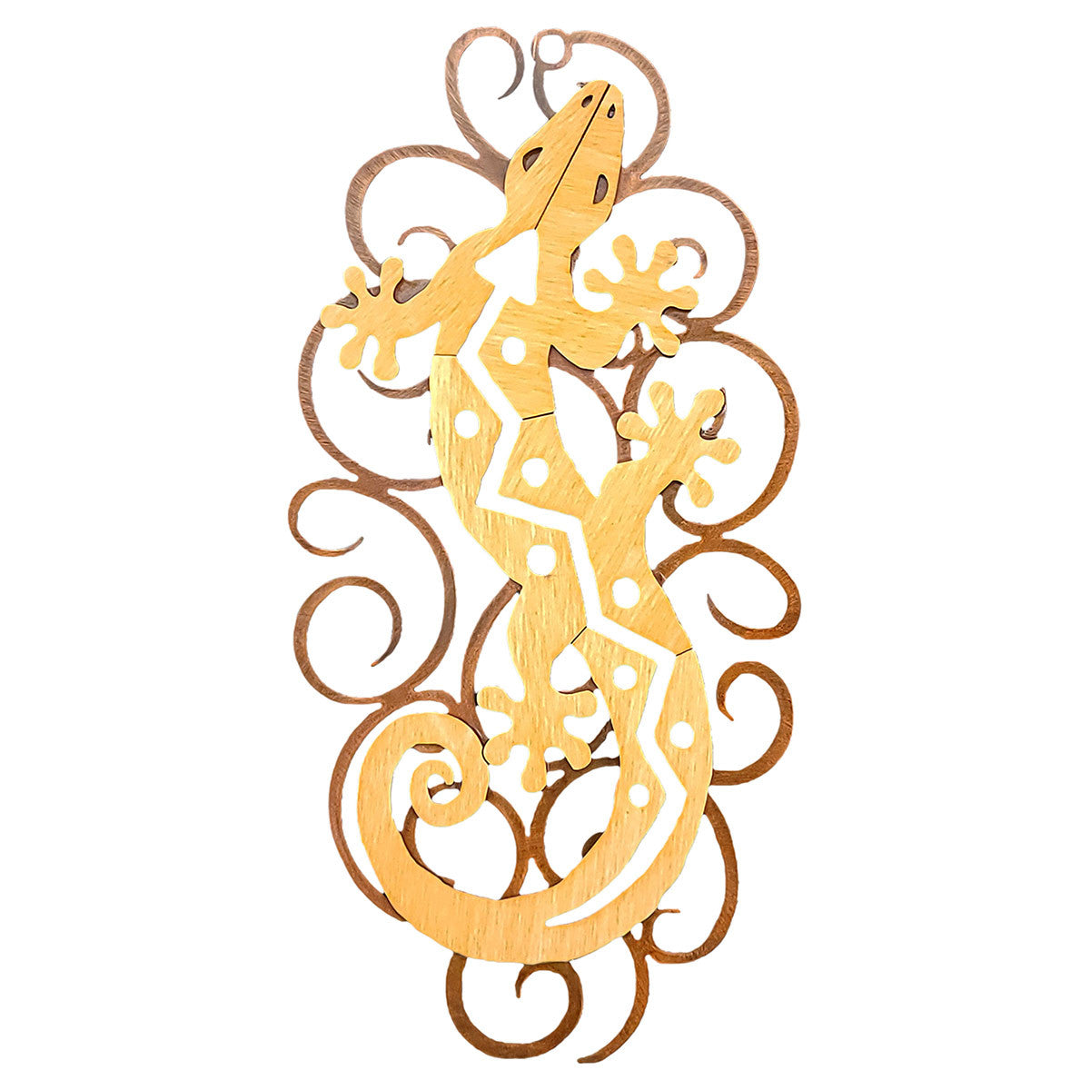 Canyon Lizard Cutout Swirl Wall Art
