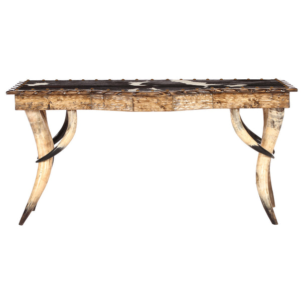 Horn Collection Bow-Front Sofa Table