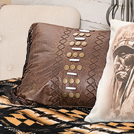 Southwest Bead Fringed Accent Pillow