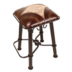 Coronado Iron Counter Stool - Light Hair on Hide