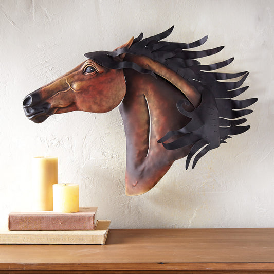 Spirit Wind Horse 3-D Wall Sculpture