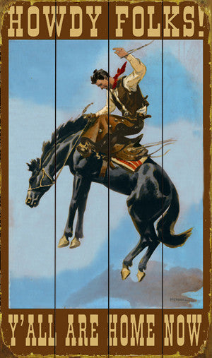 Howdy Folks Western Sign