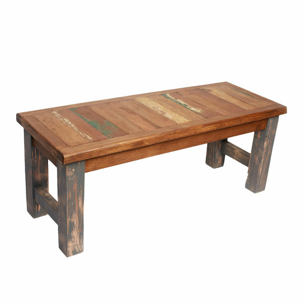 Old Wood Industrial Gray Bench