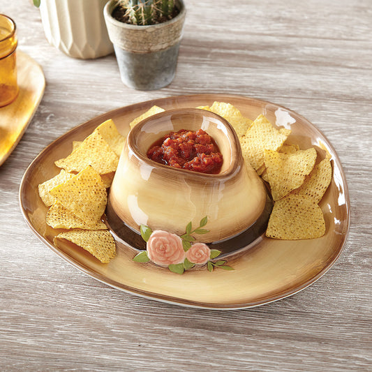 Highland Ranch Cowgirl Hat Chip & Dip Server - OVERSTOCK