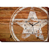 Lone Star Studded Canvas Clock