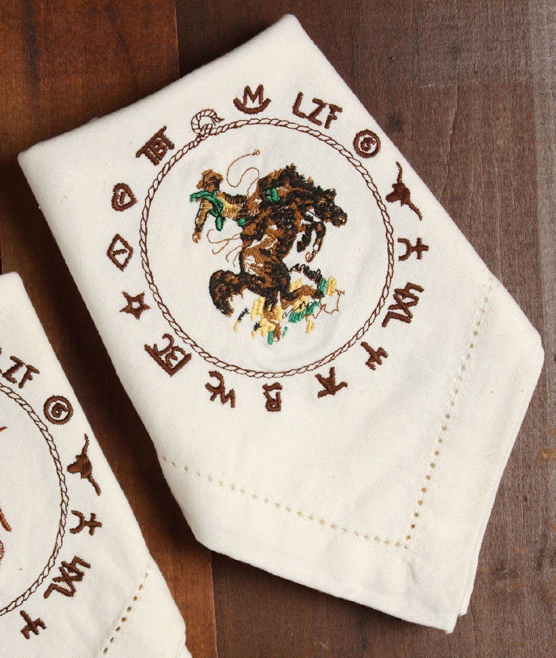Bronco Buster Napkins - Set of 4 - OUT OF STOCK UNTIL 07/10/2026
