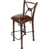Coronado Barstool - Plain with Tacks Antique Brown