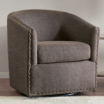 Colton Swivel Chair - Chocolate