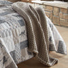 Gray Knit Throw
