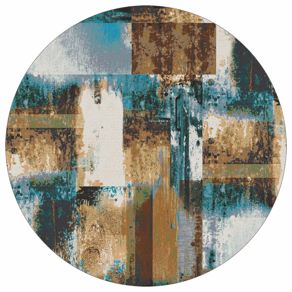 Watercolor Rust Rug - 8 Ft. Round