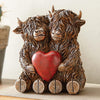 Highland Cow Love Duo Sculpture- SALE