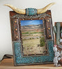 Turquoise Longhorn Photo Frame