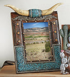 Turquoise Longhorn Photo Frame