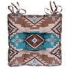 Mocha Turquoise Southwest Chair Pad
