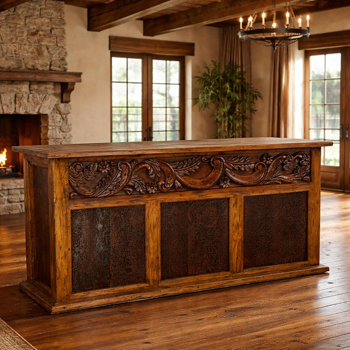 Bradenton Bar with Hand Carved Detail