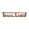 Cowboy 42 Inch Pine Hook Shelf