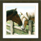 Hitched Personalized Horse Framed Canvas - Large